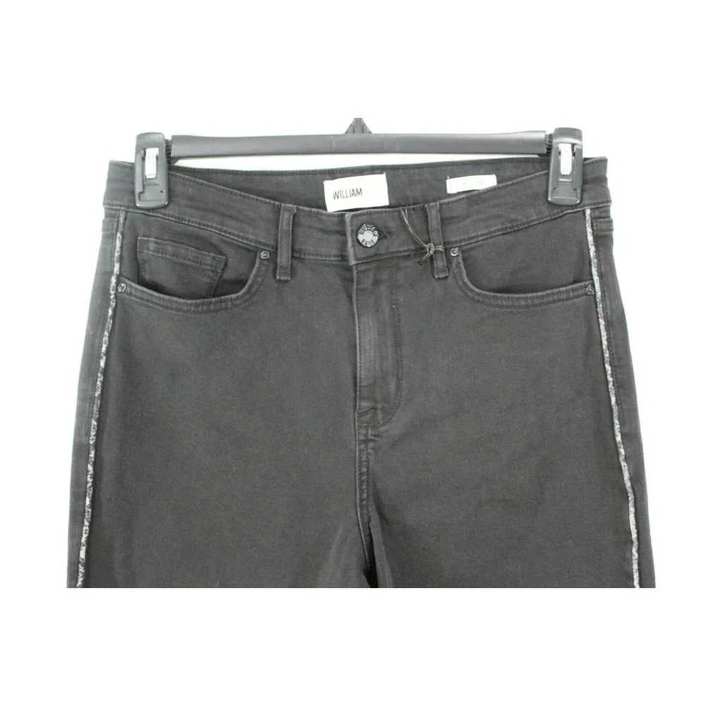William Rast Womens Juniors Black Sculpted High Rise Ankle Skinny Jeans 25 NWT - Picture 2 of 4